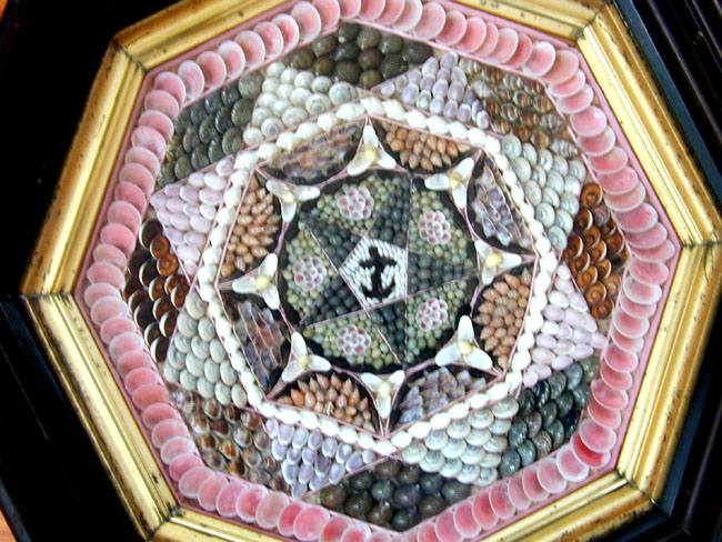 Antique Sailor's Valentine With Original Barbados Trade Label