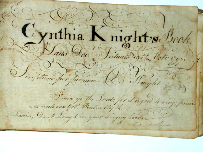 Rare Late 18th Century American Hymnal Book Dated 1794 — image 3
