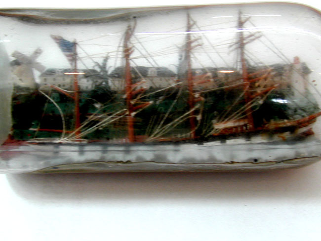 Rare Antique American Ship-in-a Bottle Dated 1898 — image 2