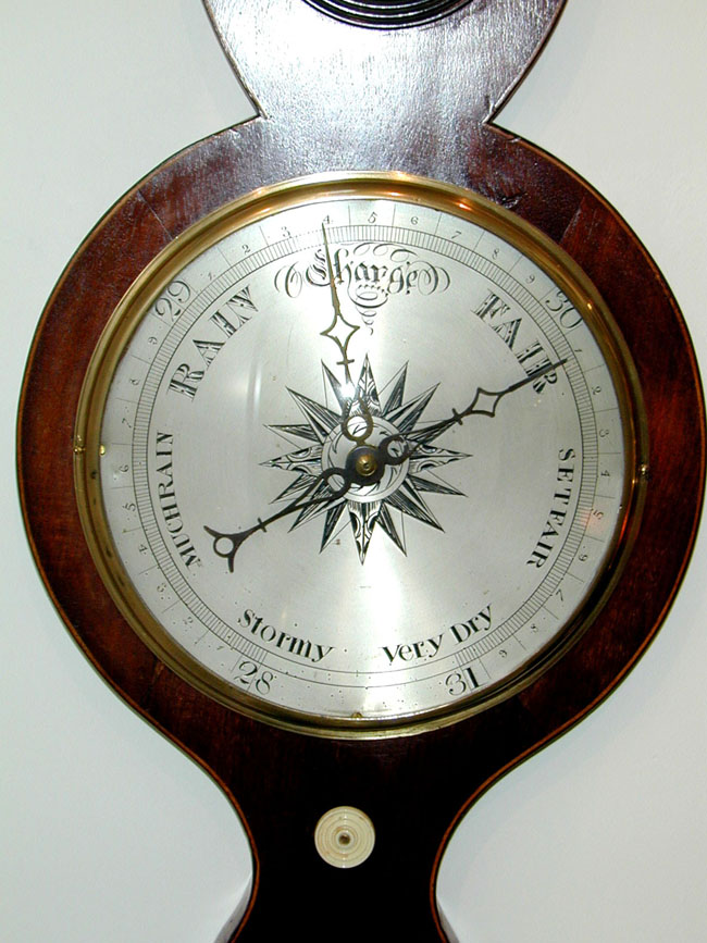 An Antique English Wheel or Banjo Barometer Signed Barloni, Shrewsbury, Circa 1840 — image 2