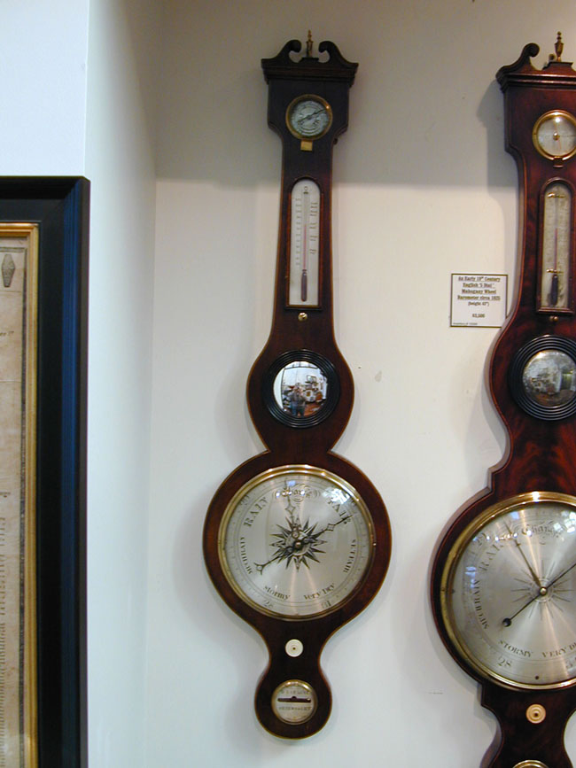 An Antique English Wheel or Banjo Barometer Signed Barloni, Shrewsbury, Circa 1840 — image 3