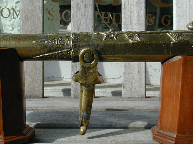 Antique 18th Century Venetian Cast Brass Ship's Swivel Gun — image 4