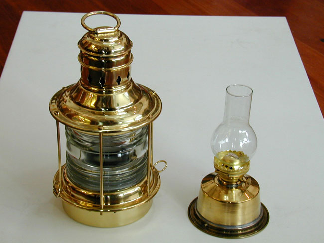 Antique American Anchor Lamp Signed 'Kilborn Sauer, Fairfield, Connecticut"