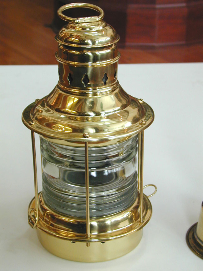 Antique American Anchor Lamp Signed 'Kilborn Sauer, Fairfield, Connecticut" — image 2
