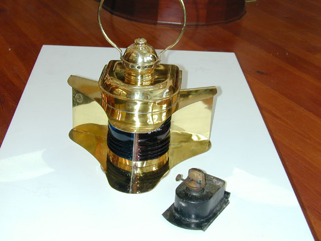 Rare Antique Combination Port and Starboard Running Lamp — image 2