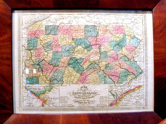 Antique Map of Pennsylvania Dated 1843