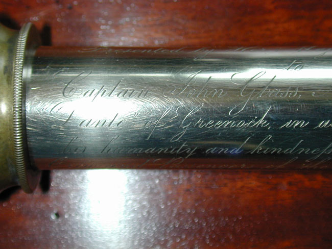 Historic Antique Presentation Life Saving Telescope Dated 1862 — image 3