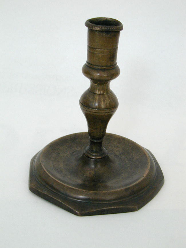 A Late 17th Century Spanish or Dutch Candlestick Circa 1690
