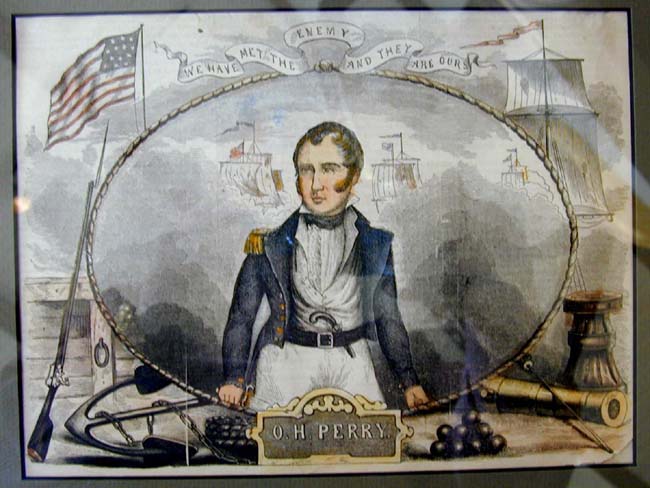 19th century Engraving of American Naval Hero Oliver Hazard Perry