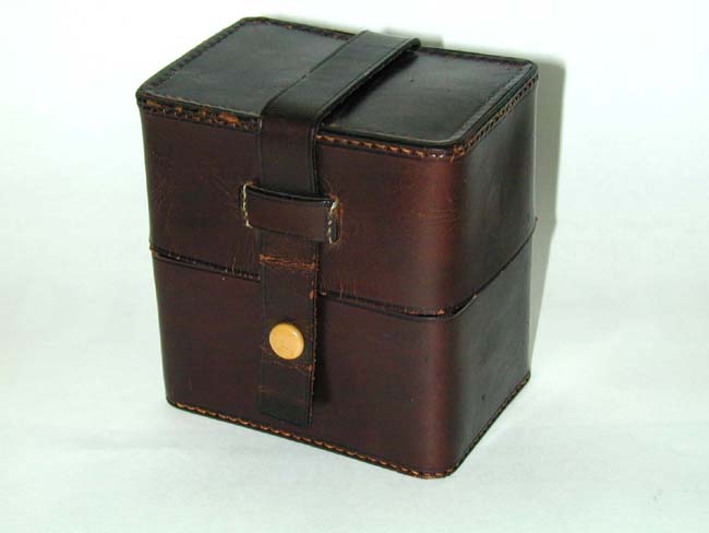 Antique Gentlemen's Travelling Bottle/Flask Set in Leather Case circa 1900. — image 2