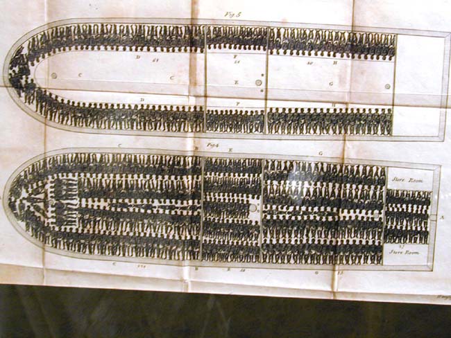 A RARE and HISTORICAL   SLAVE SHIP Engraving  published in 1808.