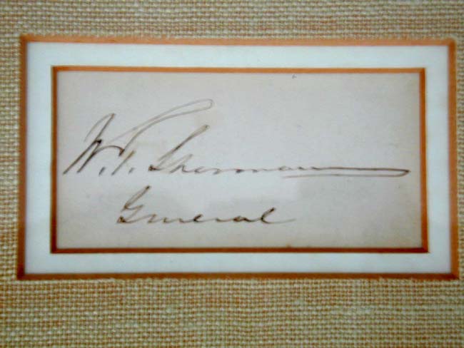 Antique Print and Autograph of Civil War Gen. William T. Sherman — image 2
