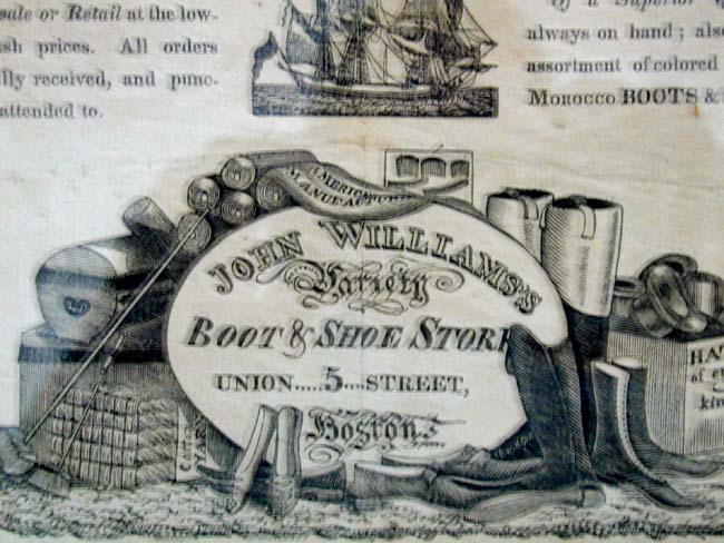 Rare Early 19th Century Boston Trade Card Engraved by Nathaniel Dearborn Circa 1818 — image 3