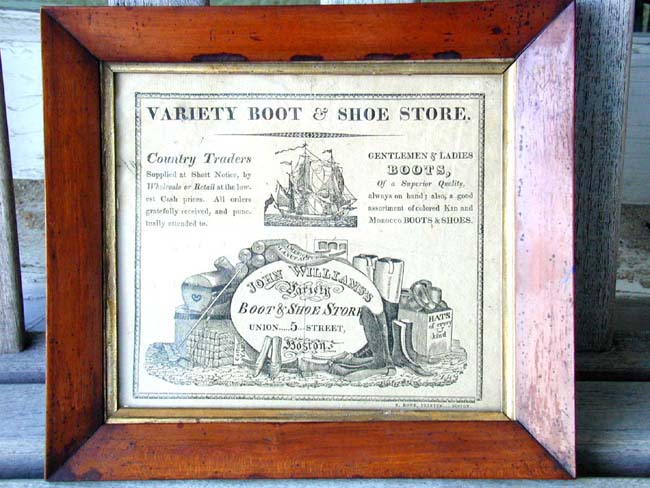 Rare Early 19th Century Boston Trade Card Engraved by Nathaniel Dearborn Circa 1818