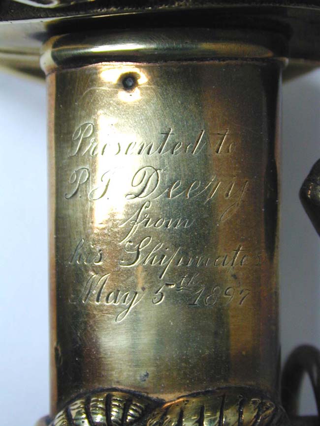 Inscribed Model 1852 U.S. Naval Officer's Sword — image 2