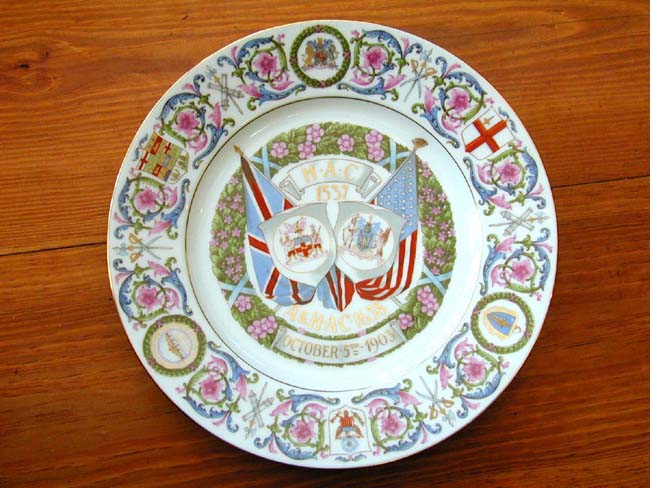 Commemorative Plate From The Ancient & Honourable Artillery Company of Boston Dated 1903