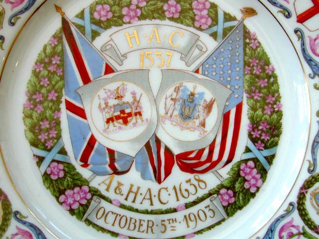 Commemorative Plate From The Ancient & Honourable Artillery Company of Boston Dated 1903 — image 2