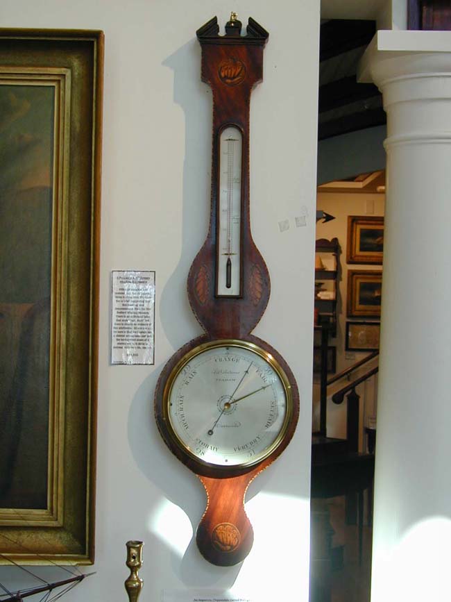 Beautiful Early 19th Century Inlaid Mahogany Barometer Signed "J.B. Pedrone, Glasgow"l