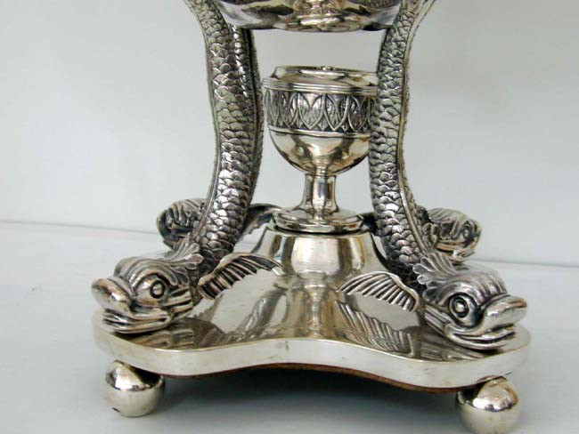 19th Century Sterling Silver Hot Water Kettle on Stand — image 2