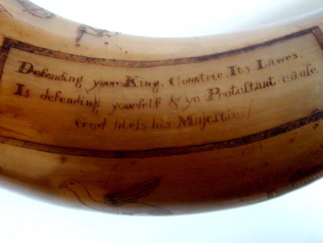 A Professionally carved English Map Powder Horn in the style of the French and Indian Wars. Probably 20th century. — image 7