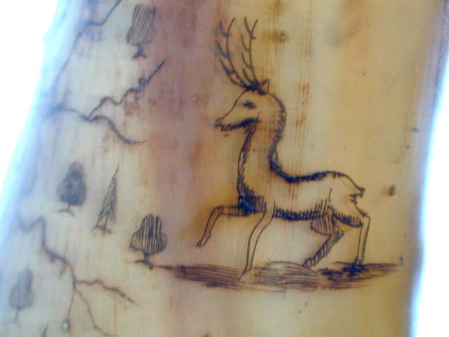 A Professionally carved English Map Powder Horn in the style of the French and Indian Wars. Probably 20th century. — image 8