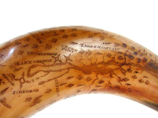 A Professionally carved English Map Powder Horn in the style of the French and Indian Wars. Probably 20th century. — image 2