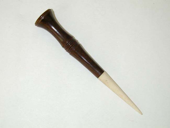 A 19th Century Sailor-Made Ivory Mounted Rosewood Fid