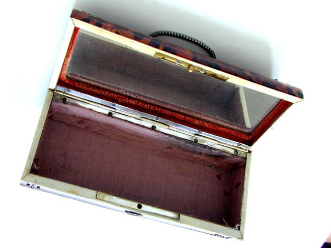 Wonderful 19th Century Tortoiseshell Jewellery Box with Steel Studded Decoration — image 4