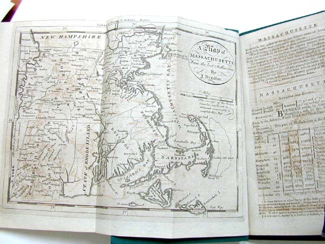 Antique Map of Massachusetts by J. Denison 1794