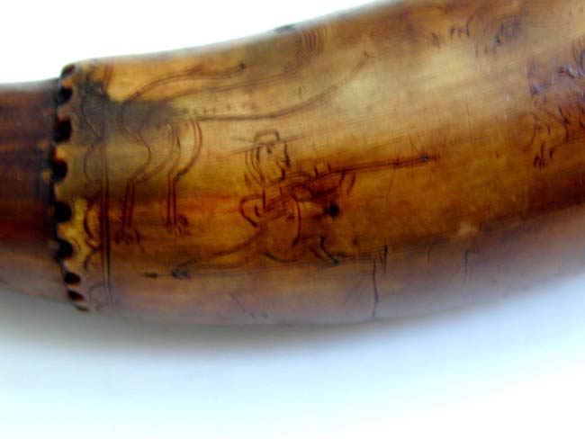 A Late 18th Century American Engraved Powder Horn Dated 1799. — image 2