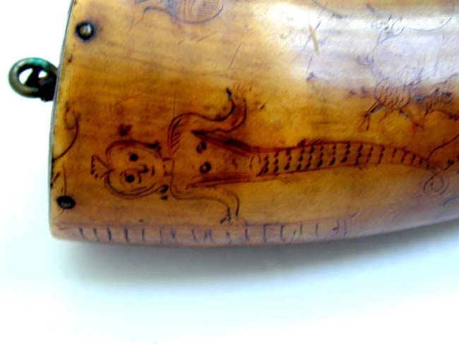 A Late 18th Century American Engraved Powder Horn Dated 1799. — image 3