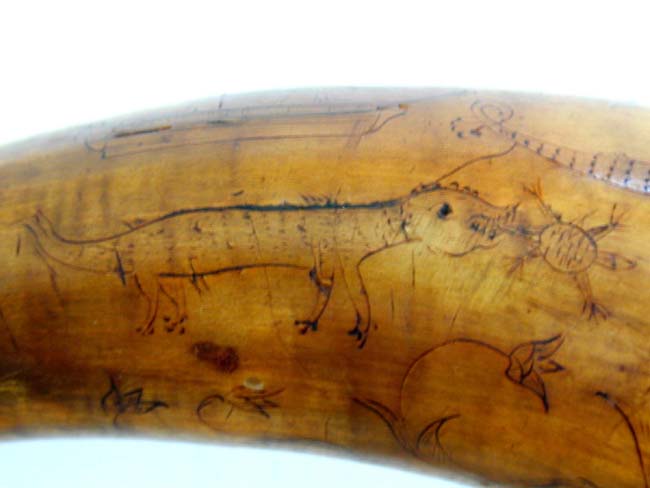 A Late 18th Century American Engraved Powder Horn Dated 1799. — image 4