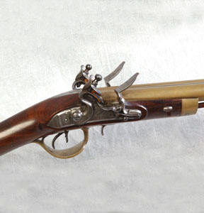 A fine and RARE Napoleonic period English Naval Officer's Double-Barreled Boarding Gun circa 1795 - 1810