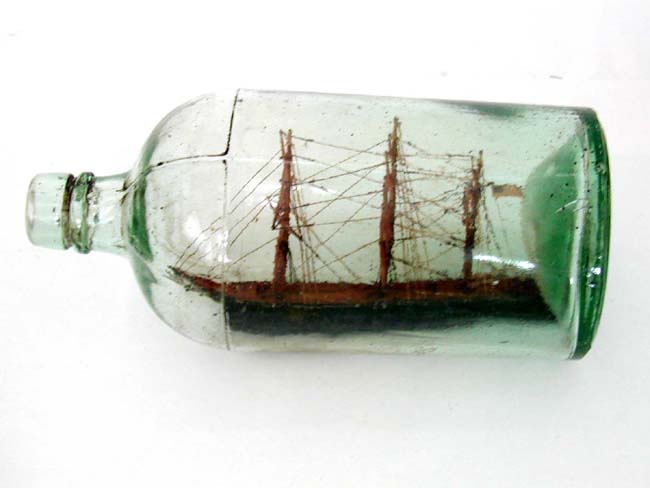 Antique Ship-in-a Bottle Circa 1900.