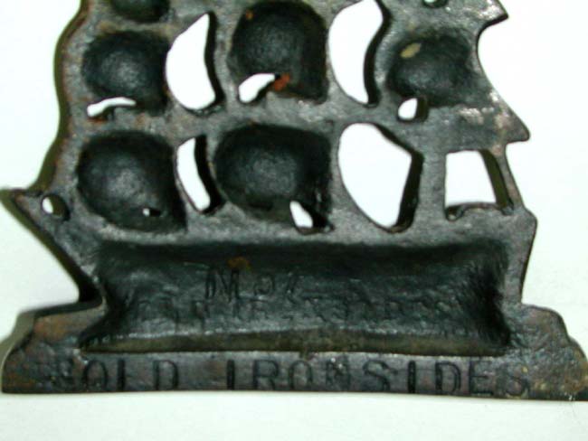 Antique Pair of "Old Ironsides" Bookends circa 1900 — image 2