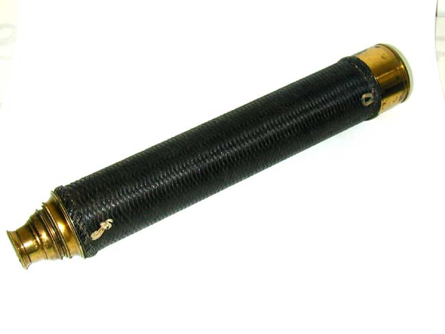 A Good Antique Two-Draw Mariners Telescope With Baleen Wrapped Barrel Circa 1840