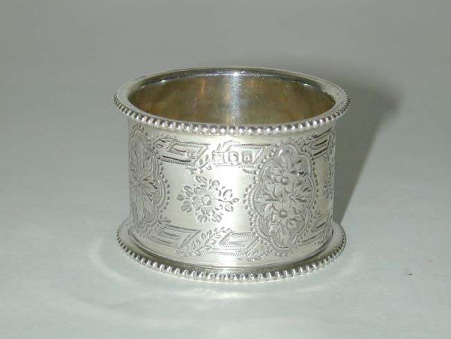 Antique English Sterling Silver Napkin Ring Hallmarked 1896