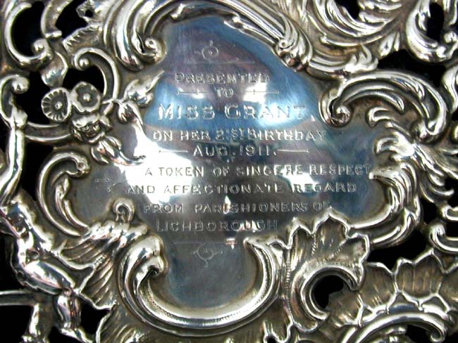 Beautiful Antique English Sterling Silver Overlay Presentation Stationary Box Dated 1911 — image 3