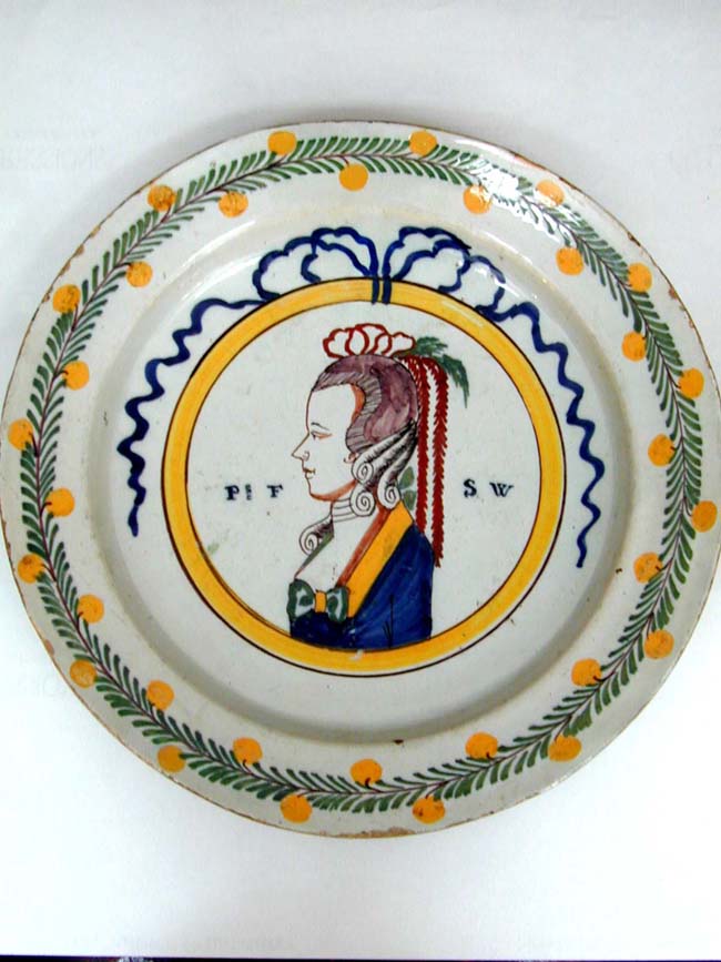 An Antique Dutch Delft Commemorative Plate Circa 1787