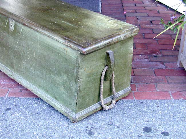 An American Sailors Sea Chest With Original Painted Surface Circa 1820