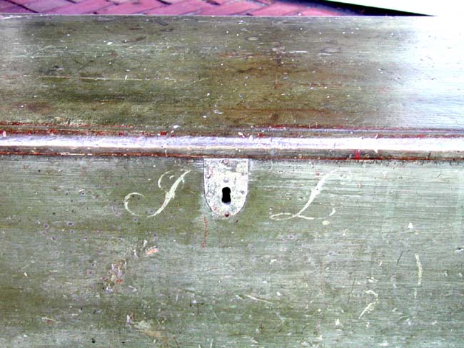 An American Sailors Sea Chest With Original Painted Surface Circa 1820 — image 3