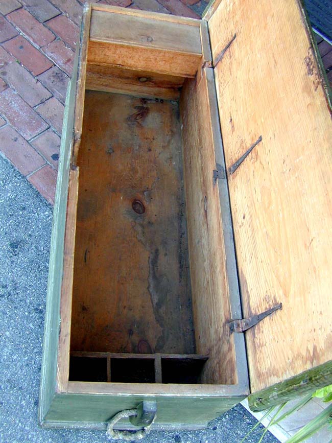 An American Sailors Sea Chest With Original Painted Surface Circa 1820 — image 5