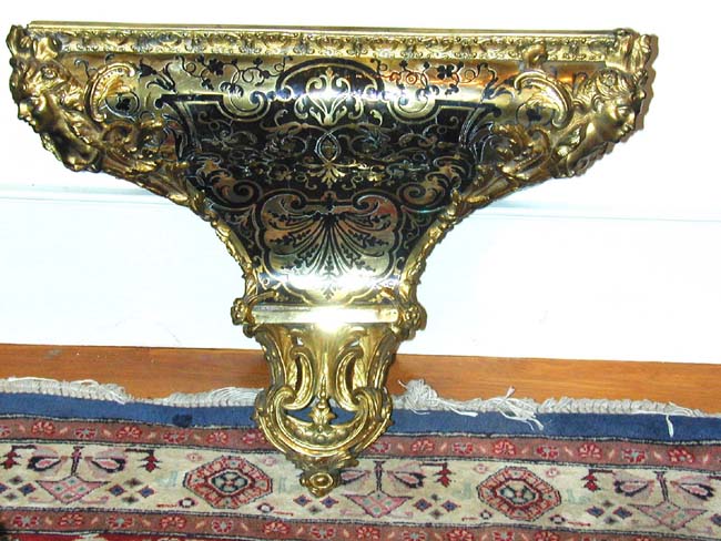 An Antique french Louis XV Period Tortoiseshell and Gilt Brass Clock or Wall Bracket Circa 1715-1725
