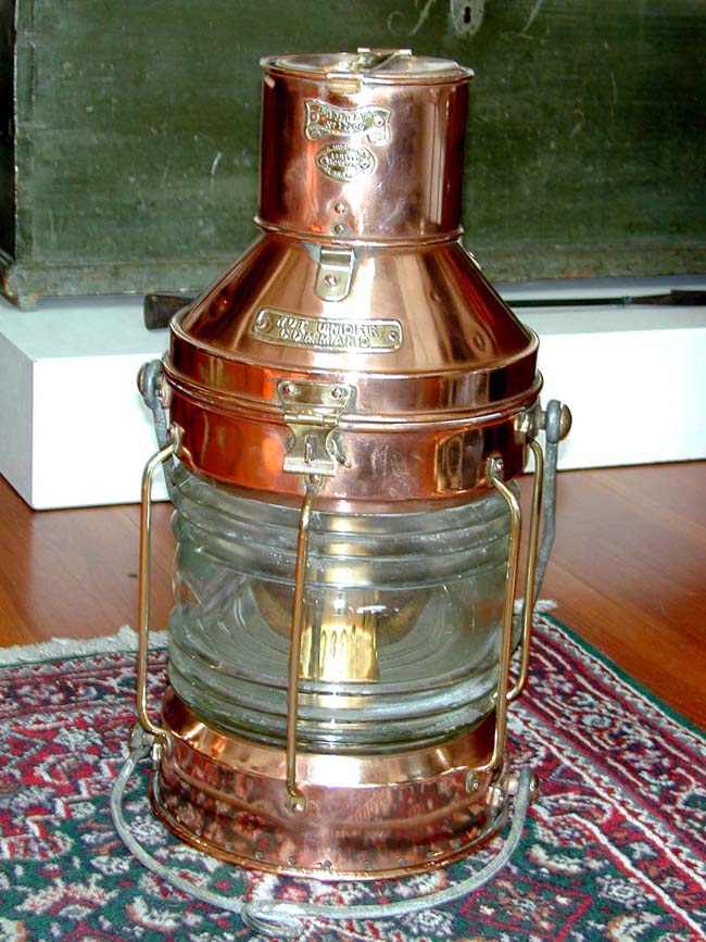 An Early 20th Century "NOT UNDER COMMAND" Ship's Lamp circa 1900-1920