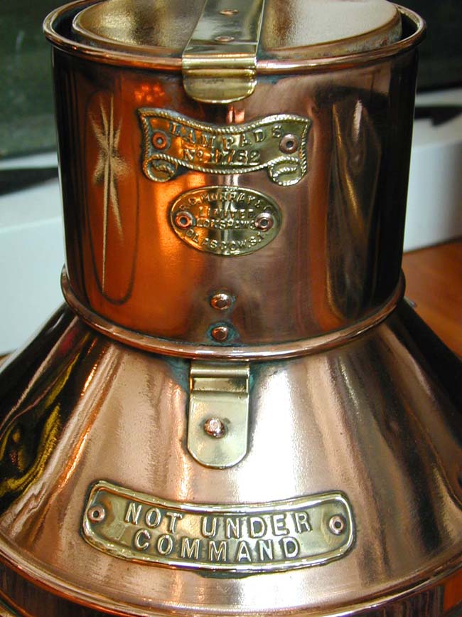An Early 20th Century "NOT UNDER COMMAND" Ship's Lamp circa 1900-1920 — image 2