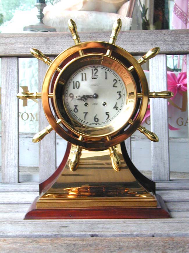 A Fine Antique Chelsea Admirals Ships Bell Clock with 6" Dial circa 1919