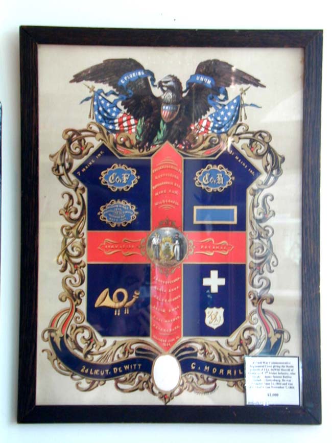 A Civil War Commemorative Battle Record for 2Lt. DeWitt Morrill of the 7th Maine Infantry