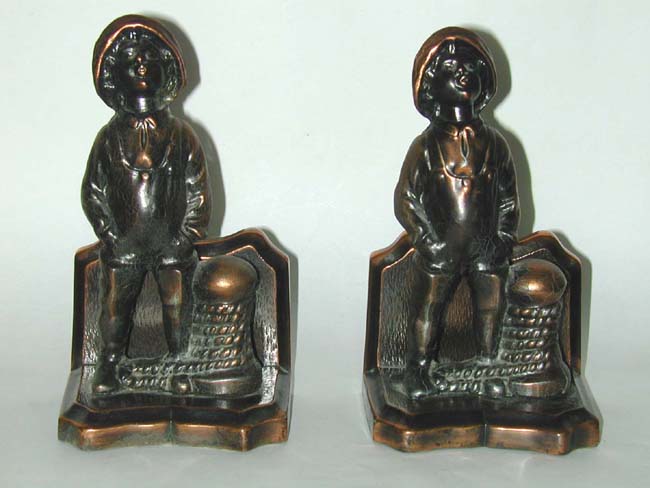 A Charming Pair of 'Sailor Boy' Antique Bookends circa 1930