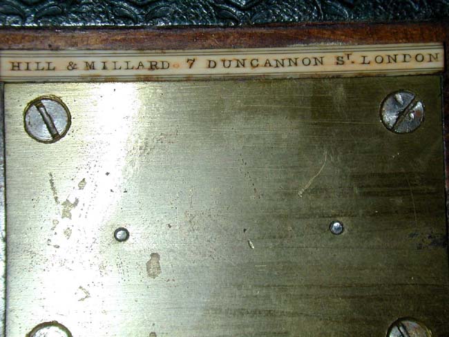 A RARE 19th Century English Burl Walnut Two-Part Campaign Desk and Chest of Drawers Signed Hill & Millard — image 4