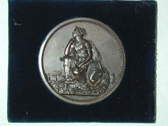 A 19th century Bronze Medal Awarded by the Massachusetts Charitable Mechanic Association in 1850